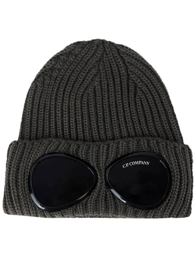 Signature Goggles Wool Beanie Grey - CP COMPANY - BALAAN 2