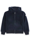 Kids Teddy Style Hooded Zip Up Jacket Navy 8G00029 89A3X 778 - MONCLER - BALAAN 1