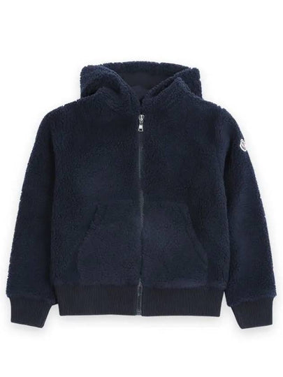 Kids Teddy Style Hooded Zip Up Jacket Navy 8G00029 89A3X 778 - MONCLER - BALAAN 2