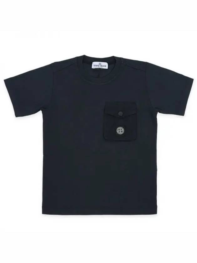 Stone Kids Waffen Patch Pocket Short Sleeve Navy 781620247 V0020 10 12A 1053815 - STONE ISLAND - BALAAN 1