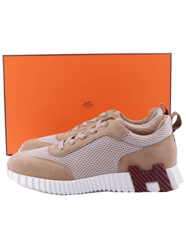 Bouncing Low Top Sneakers Beige - HERMES - BALAAN 3