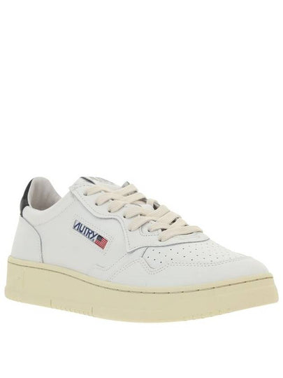 'Medalist Low' White Sneakers With Contrasting Heel Tab In Leather Man - AUTRY - BALAAN 2