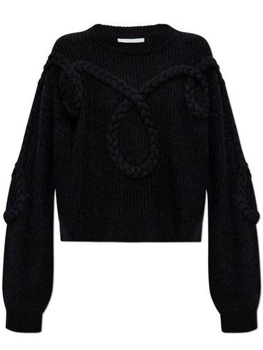 Munthe Sweater With Stitching, Women's, Black - MUNTHE - BALAAN 1