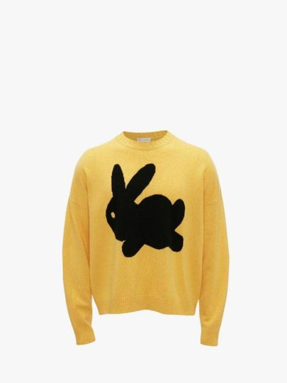 Bunny Print Wool Blend Knit Top Yellow - JW ANDERSON - BALAAN 2