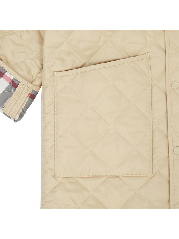 Kids Quilted Coat Pale Stone - BURBERRY - BALAAN 7