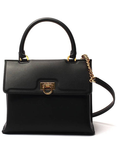 Trifolio Tote Bag Black - SALVATORE FERRAGAMO - BALAAN 2