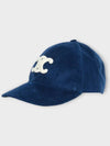 Triomphe Baseball Cap Blue - CELINE - BALAAN 4