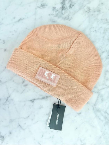 Beanie A02879 Coral ONE SIZE logo stitching defective - DIESEL - BALAAN 1