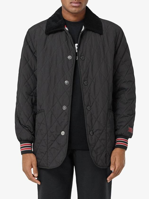 Andover Quilted Jacket Black - BURBERRY - BALAAN 4