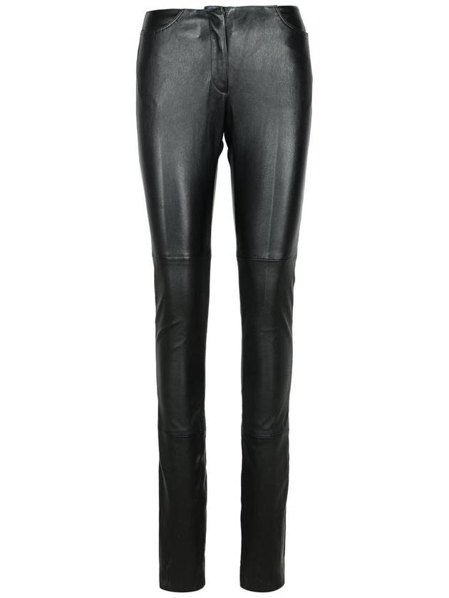 Gcds Black Leather Pants - GCDS - BALAAN 1