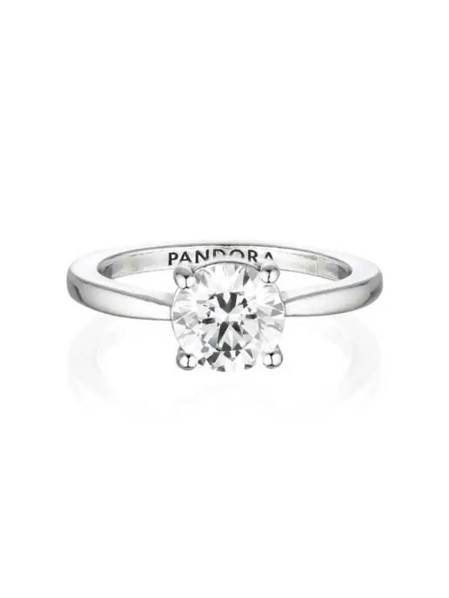 Women's Sparkling Solitaire Ring Silver - PANDORA - BALAAN 3