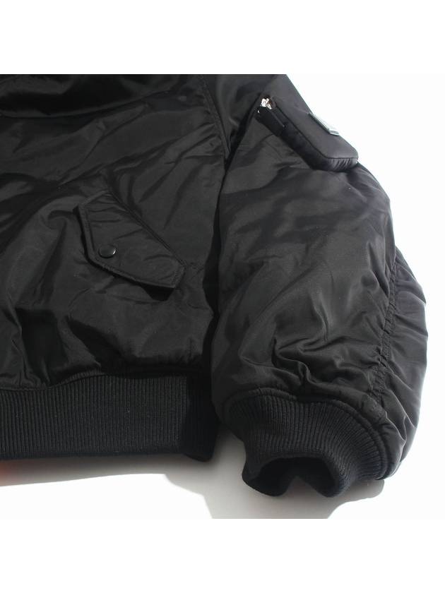 Re-Nylon Bomber Jacket Black - PRADA - BALAAN 5