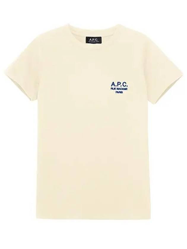 Denise Embroidered Logo Short Sleeve T-shirt Ivory - A.P.C. - BALAAN 2