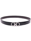 Gancini Reversible Belt Black Brown - SALVATORE FERRAGAMO - BALAAN 5