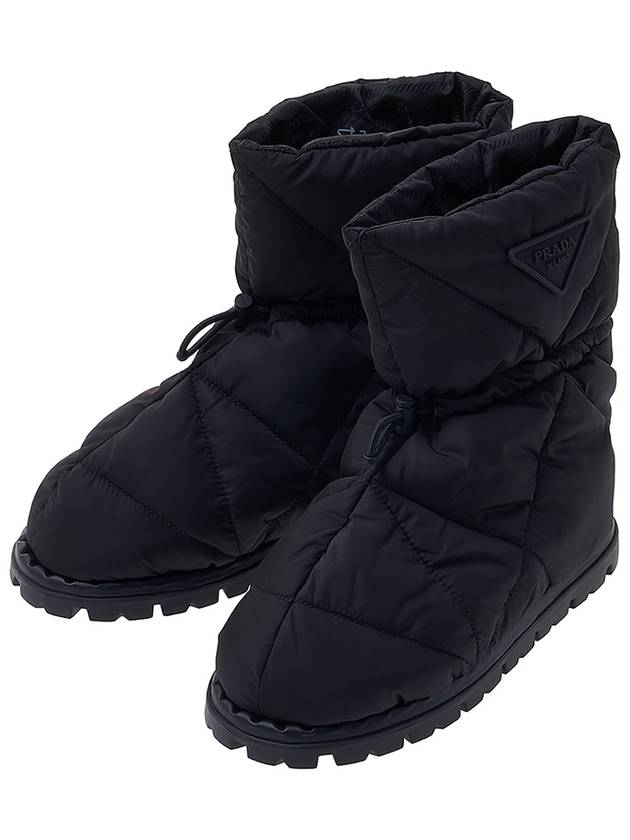 Men's Re-Nylon Padded Winter Boots Black - PRADA - BALAAN.