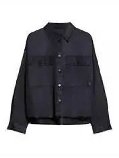 Cremona Water Repellent Crop Shirt Navy - MAX MARA - BALAAN 2