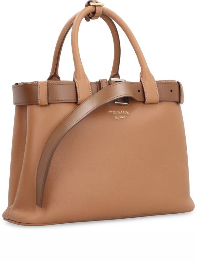 Buckle Medium Tote Bag Caramel - PRADA - BALAAN 3