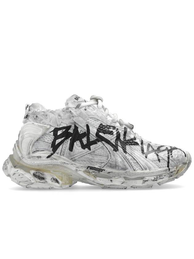 Runner Graffiti Low Top Sneakers White - BALENCIAGA - BALAAN 2