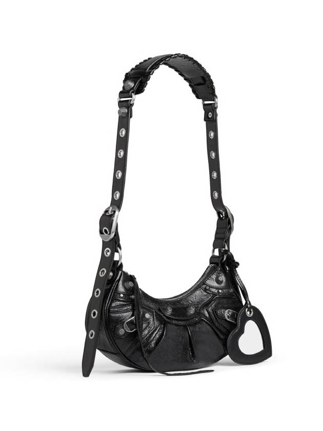 Le Cagole Small Leather Shoulder Bag Black - BALENCIAGA - BALAAN 3