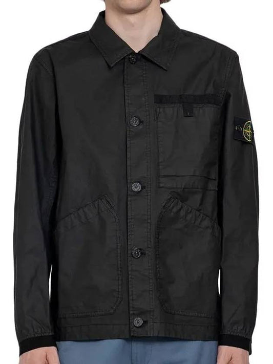 Waffen Patch Aggressive Gomato Garment Dight Jacket Black - STONE ISLAND - BALAAN.