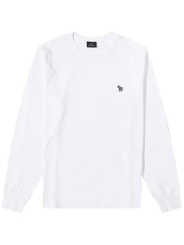Zebra Logo Cotton Long Sleeve T-Shirt White - PAUL SMITH - BALAAN 1