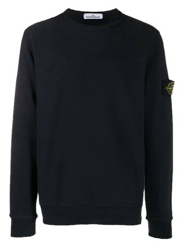 Wappen Patch Cotton Sweatshirt Navy - STONE ISLAND - BALAAN 1