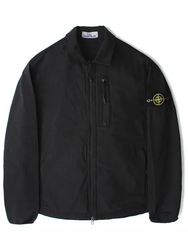 Zip-Up Over Long Sleeve Shirt Black - STONE ISLAND - BALAAN 2