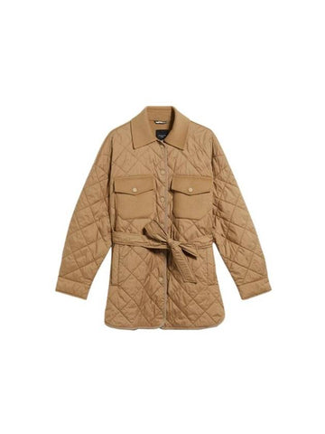 Weekend Paprika Quilted Jacket Technical Fabric and Wool Camel - MAX MARA - BALAAN 1