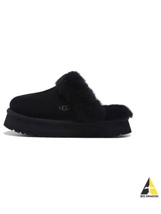 Women's Diskett Fleece Platform Slippers Black - UGG - BALAAN 2