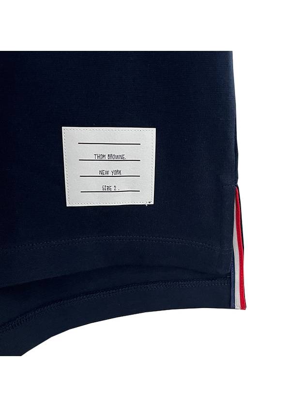 Cotton Oversized Pocket Short Sleeve T-Shirt Navy - THOM BROWNE - BALAAN 5