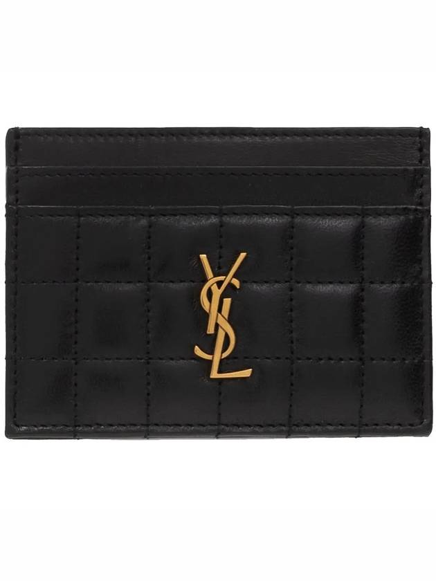 Cassandre Quilting Leather Card Wallet Black - SAINT LAURENT - BALAAN 3