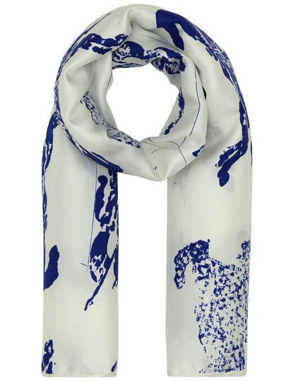 EKD Silk Scarf Blue White - BURBERRY - BALAAN 2