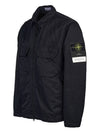 Compass Patch Shirt Zip Up Jacket Black - STONE ISLAND - BALAAN 3