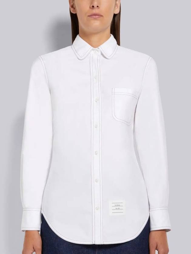 Classic Triple Stitching Oxford Shirt White - THOM BROWNE - BALAAN 6