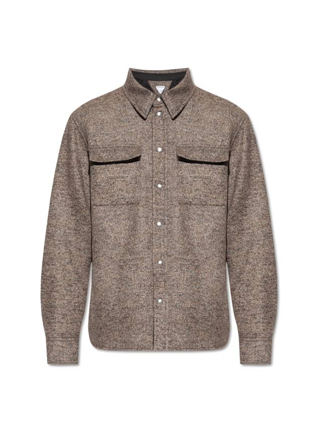 Wool Long Sleeve Shirt Brown - BOTTEGA VENETA - BALAAN 1