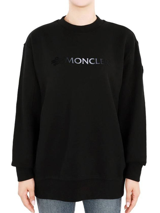 Moncler Women s Arm Logo Patch Lettering Sweatshirt Black 8G00011 809KR 999 - MONCLER - BALAAN 2