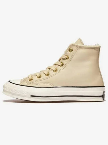 Chuck 70 Leather Fur Sherpa Miso Glaze High GLAZEEGRETBLAC - CONVERSE - BALAAN 1