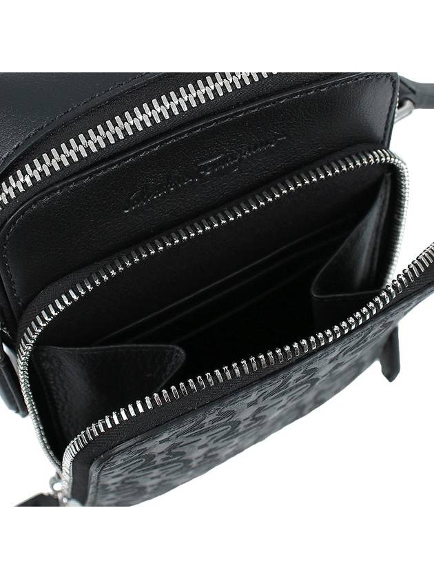 Gancini Cross Bag Black - SALVATORE FERRAGAMO - BALAAN 11