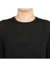 Regal Wool Crew Neck Knit Top Black - THEORY - BALAAN 7