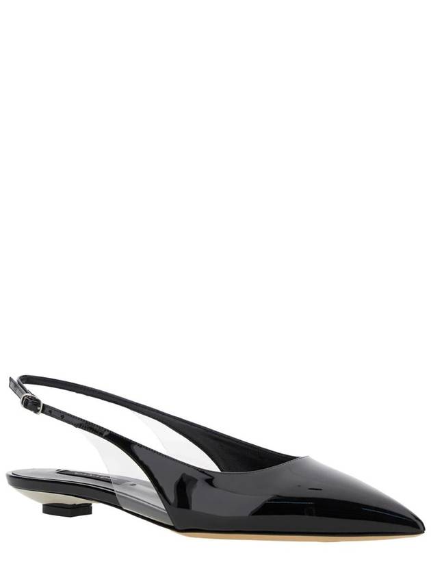 'Miniblade Tiffany' Black Slingback Ballet Shoes In Patent Leather Woman - CASADEI - BALAAN 2