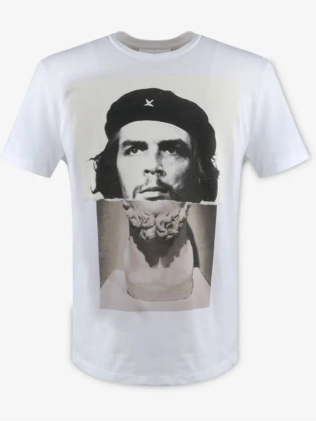 Men's Che Guevara White Short Sleeve T-Shirt BJT235S E542S 03 - NEIL BARRETT - BALAAN 3