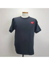 Small Heart TShirt Black Red 596202 - COMME DES GARCONS - BALAAN 1