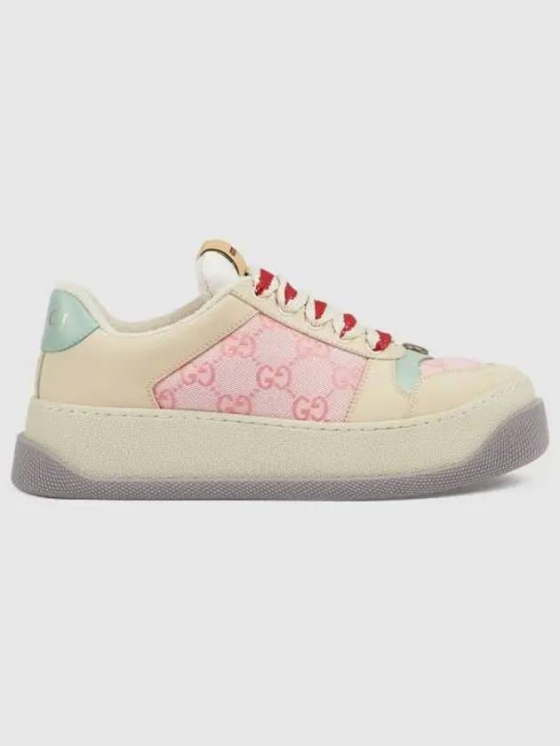 Women's Screener Logo Low-Top Sneakers Pink - GUCCI - BALAAN 2