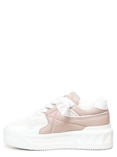 Valentino Two-Tone Leather One Stud XL Sneakers, Brand Size 35 ( US Size 5 ) - VALENTINO - BALAAN 2