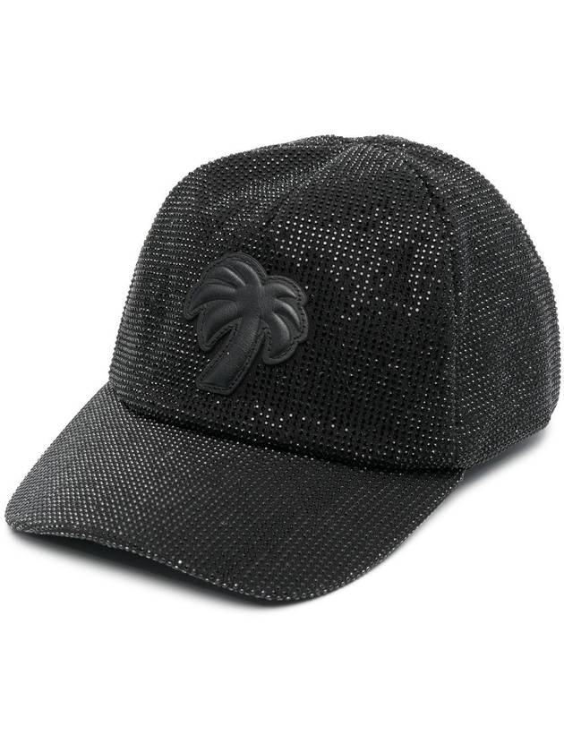 Big Palm Ball Cap Black - PALM ANGELS - BALAAN.