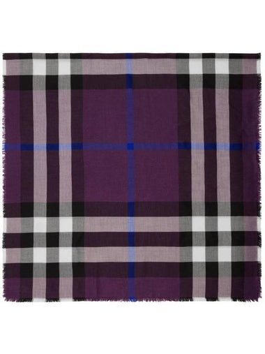 Unfinished cut check scarf 8090796 - BURBERRY - BALAAN 1