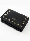 Rockstud Logo Half Wallet Black - VALENTINO - BALAAN 5