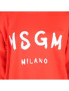 Milan Brushed Logo Midi Dress Orange - MSGM - BALAAN 7