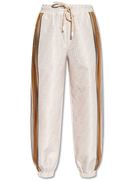 Rainbow Nylon Track Pants Ivory - FENDI - BALAAN 1