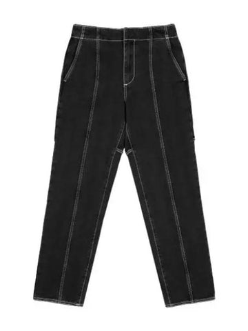 Doppio straight denim pants washed black jeans - SUNNEI - BALAAN 1